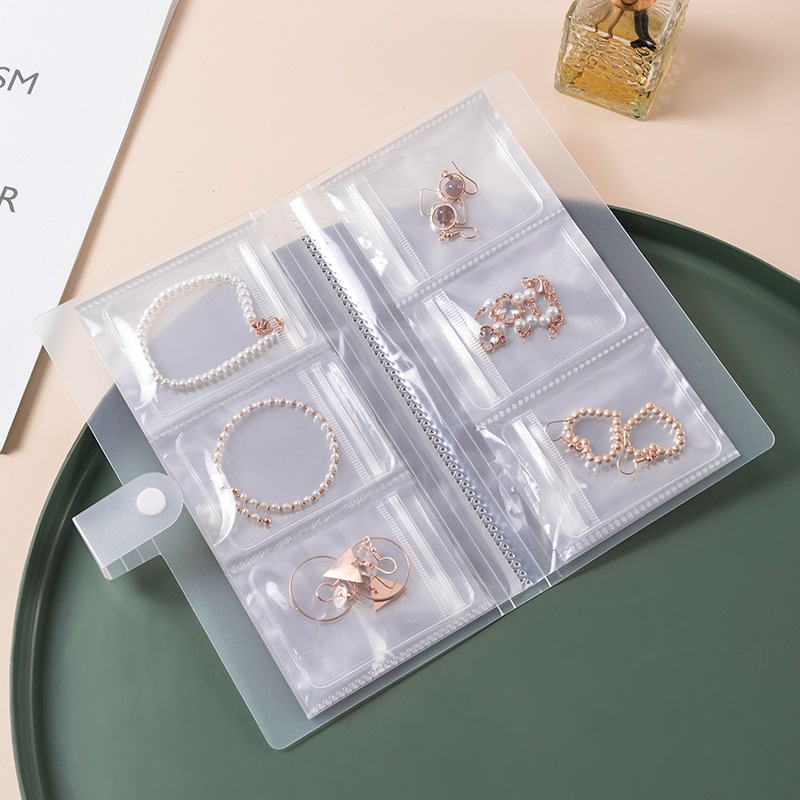 Túi đựng trang sức, khuyên tai, nhẫn chống oxy hóa, đồ trang trí cầm tay, túi đựng trong suốt chống bụi, album trang sức
