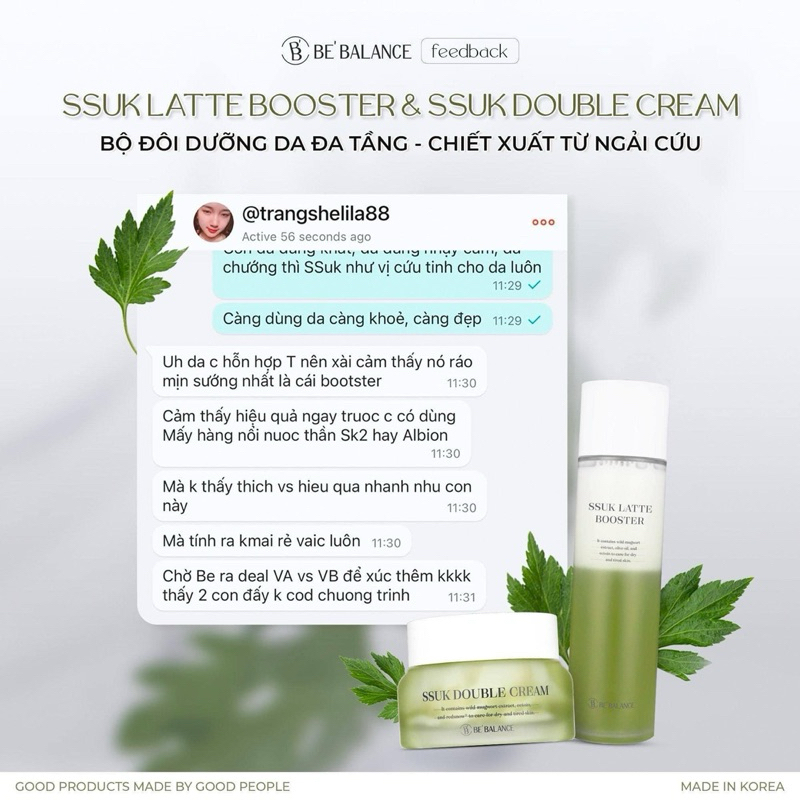 Nước thần ngải cứu Ssuk Bebalance Booster Be'Balance