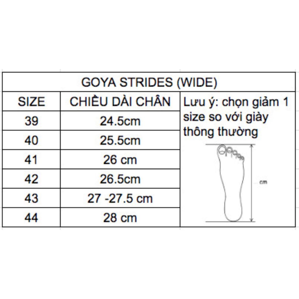 Giày thể thao chạy bộ nam nữ Goya Strides 2 năm 2024 màu trắng đỏ