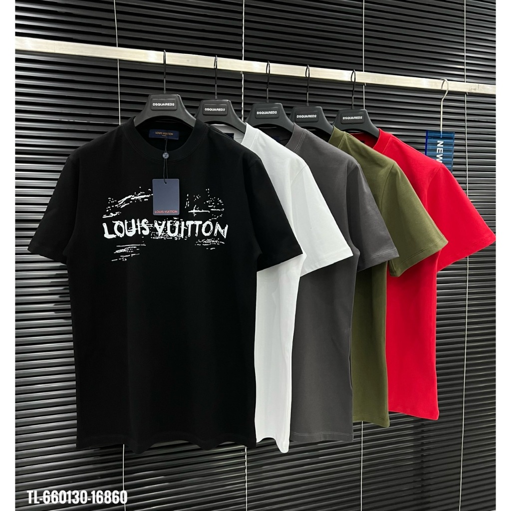 🔥Hot🔥Áo thun LV in logo trước sau thiết kế hot trend Nam nữ New 2024