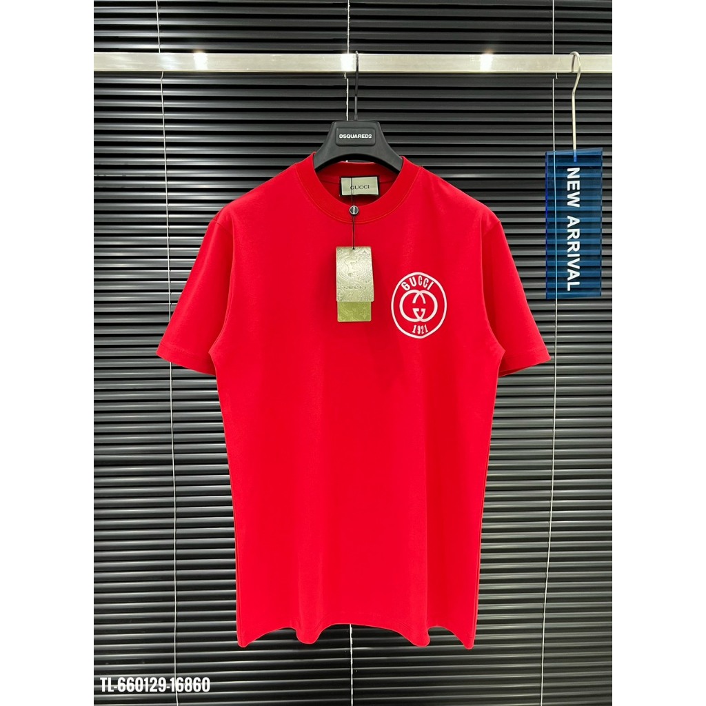 🔥Hot🔥Áo thun Gucci 1921 in logo trước sau thiết kế hot trend Nam nữ New 2024