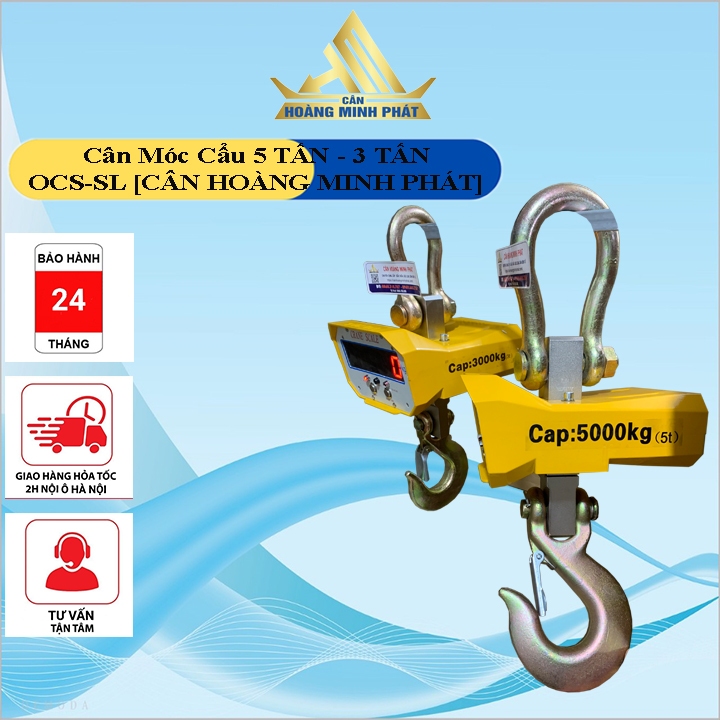 Cân điện tử móc cẩu 5 tấn 3 tấn OCS-SL dùng cân vật liệu, sắt, phế liệ