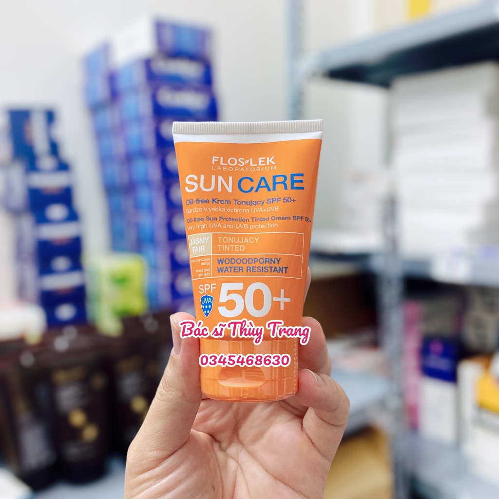 Kem chống nắng kiềm dầu FLOSLEK Oil-Free SunCar Protection Tinted Cream - 50ml
