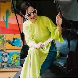 Áo Dài Cách Tân Nữ, Áo Dài Cách Tân, Cách Tân Gấm Dáng Suông, Mã AD7
