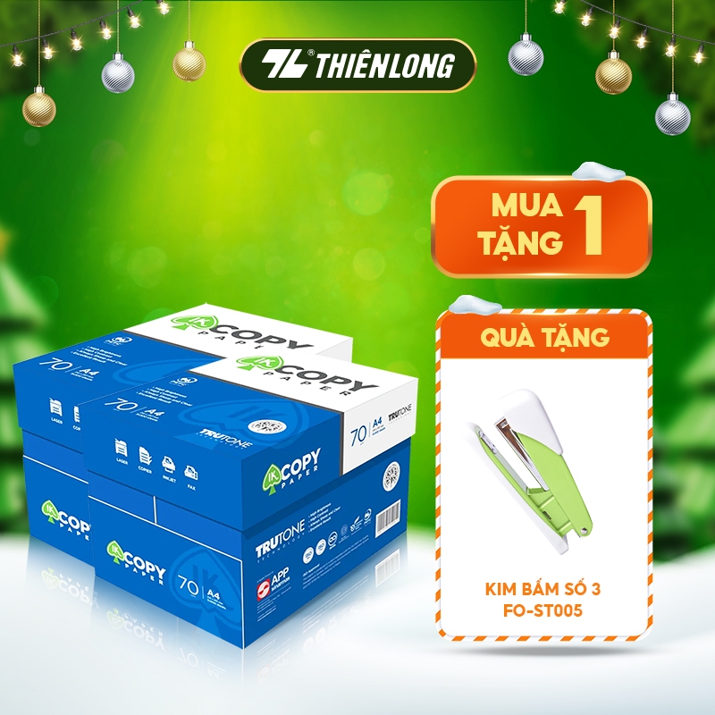 Combo 10 ream Giấy in A4, giấy photo IK Copy 70 gsm đều màu không gợn sóng,độ dày cao,chữ in không lem nhòe 500 tờ/Ream