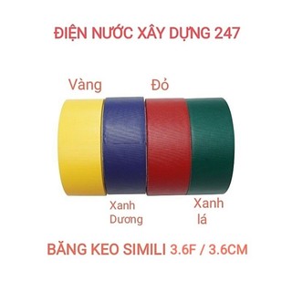 1 cuộn băng keo simili 3.6f / 3.6cm dán sách, bìa sách, tập, dán gáy,..