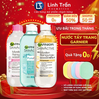 Nước tẩy trang garnier,  3 màu vàng xanh hồng cho da dầu mụn da khô và da nhạy cảm chính hãng