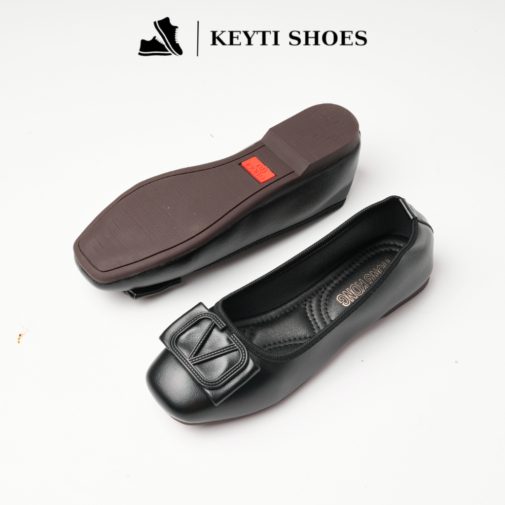 Giày búp bê Mery Jean đế bệt, dính Versace siêu đẹp