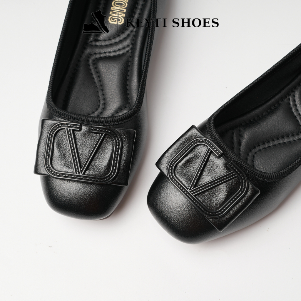 Giày búp bê Mery Jean đế bệt, dính Versace siêu đẹp