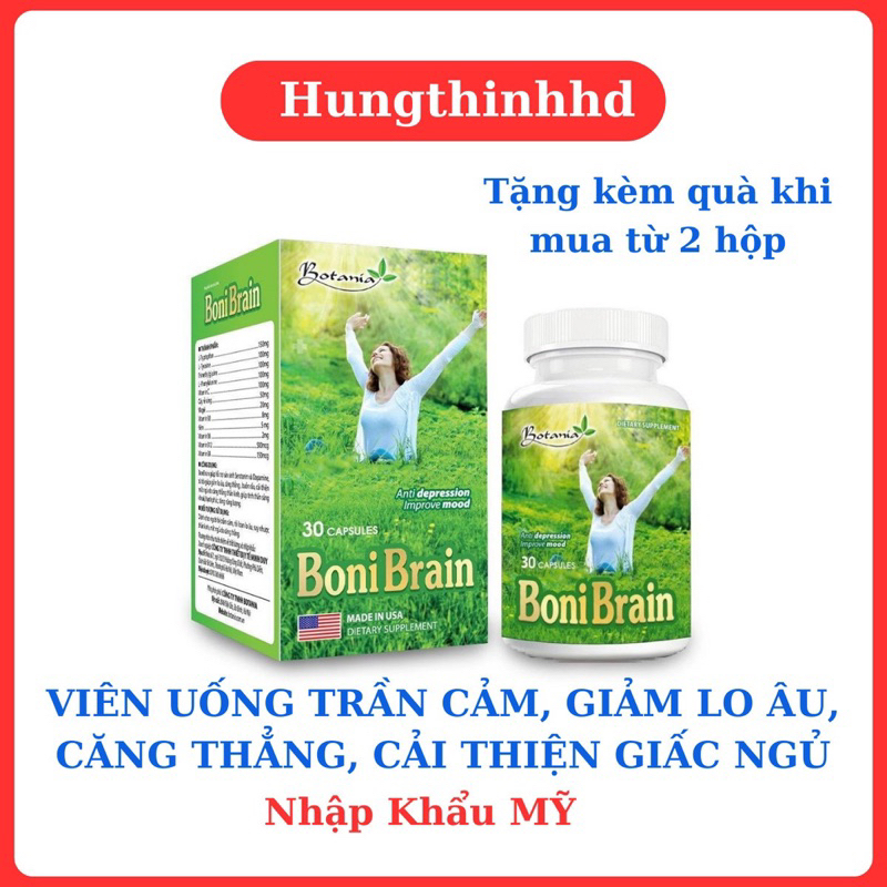 BoniBrain - Giúp hỗ trợ sản sinh Serotonin và Dopamine, giúp giảm lo âu, căng thẳng, buồn rầu