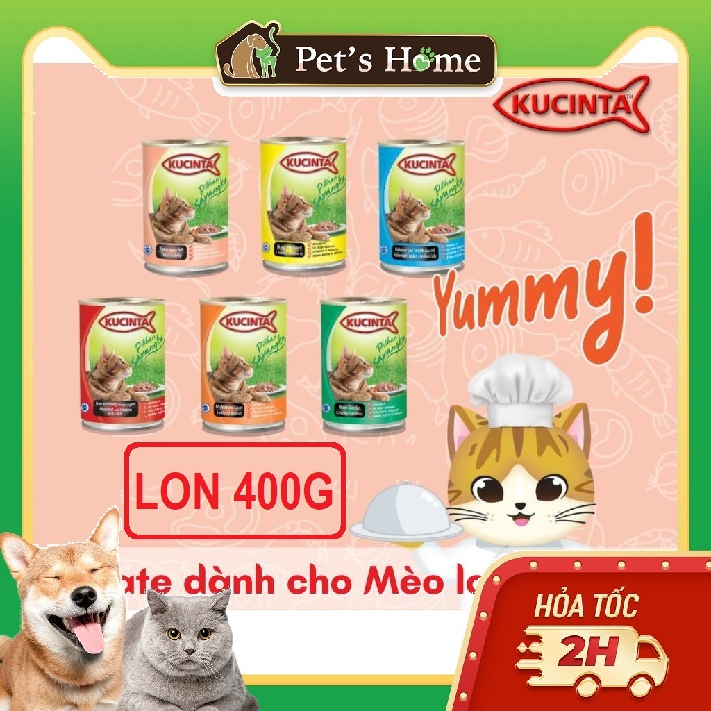 Pate Mèo Mọi Lứa Tuổi Kucinta Lon 400g