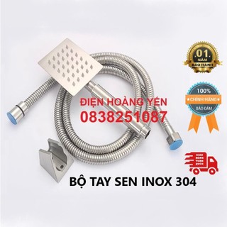 Vòi sen tắm vuông inox 304( tay sen + dây sen + đề cài )