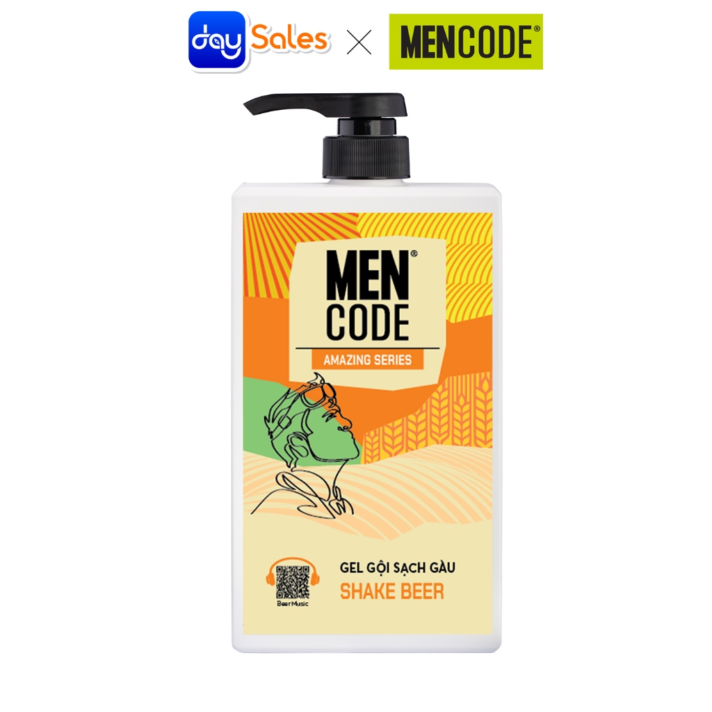 GEL GỘI MENCODE SẠCH GÀU SHAKE BEER 630ML