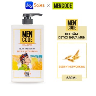 GEL TẮM MENCODE DETOX NGỪA MỤN BEER N' NETWORKING 630ML