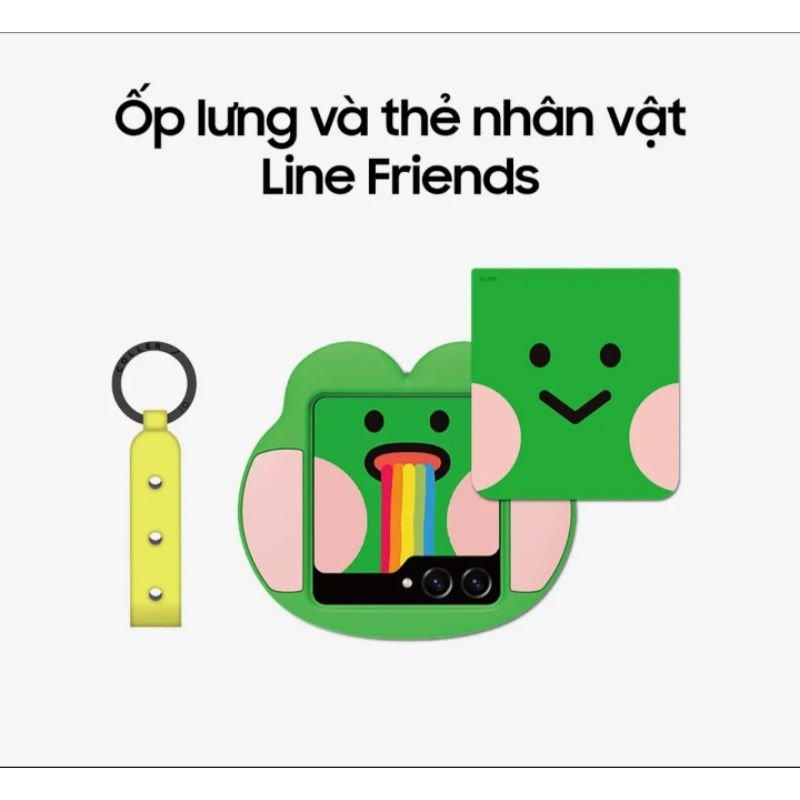 Bộ ốp Line Friends - Galaxy Z Flip5 phiên bản Limited Ếch Leonard