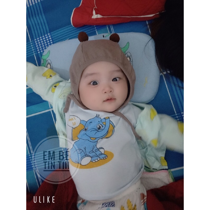 Mũ cục bông cotton Hàn cho bé