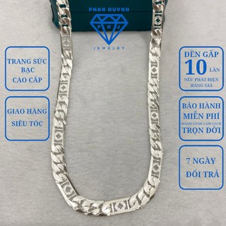 Dây kim tiền dẹt, dây chuyền nam cao cấp bạc 950 PHJ