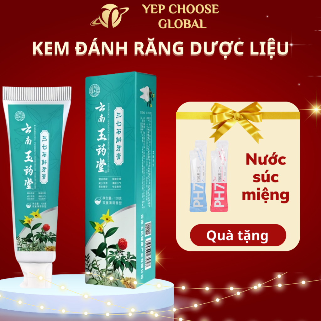 Kem Đánh Răng Dược Liệu Sampro Tam Thất Thạch Dược Giải Nhiệt Miệng, Chống Viêm Không Cay, Chiết Xuất Tam Thất Tự Nhiên
