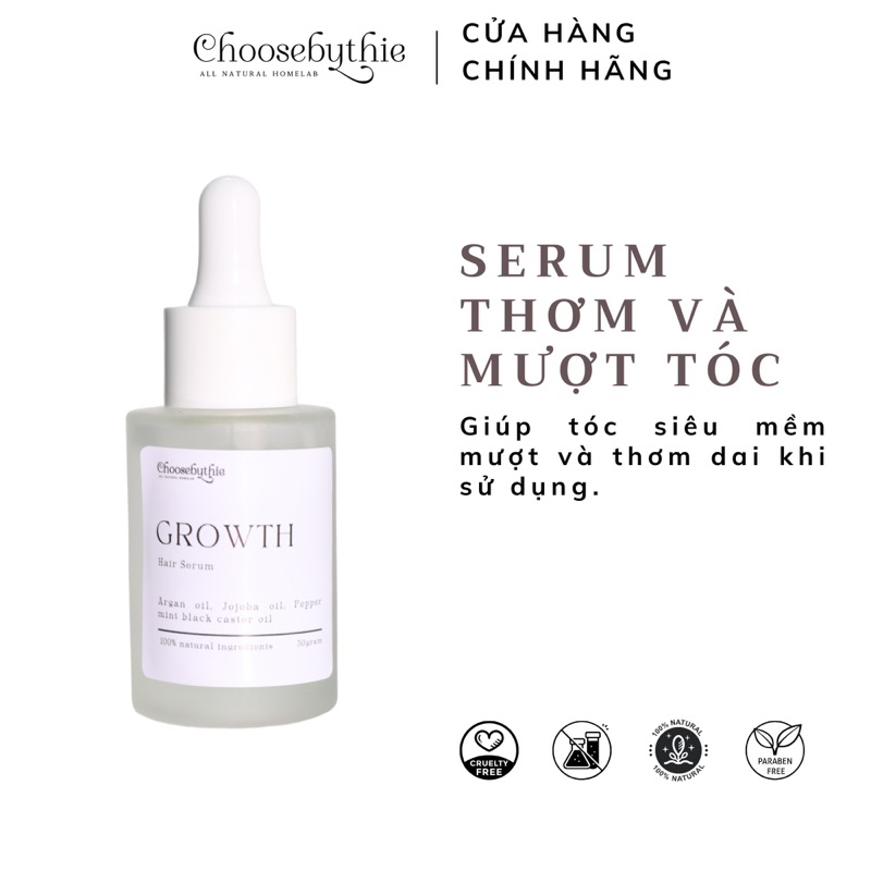 Serum Growth Hair dưỡng tóc mềm và mướt chai 30ml - Choosebythie