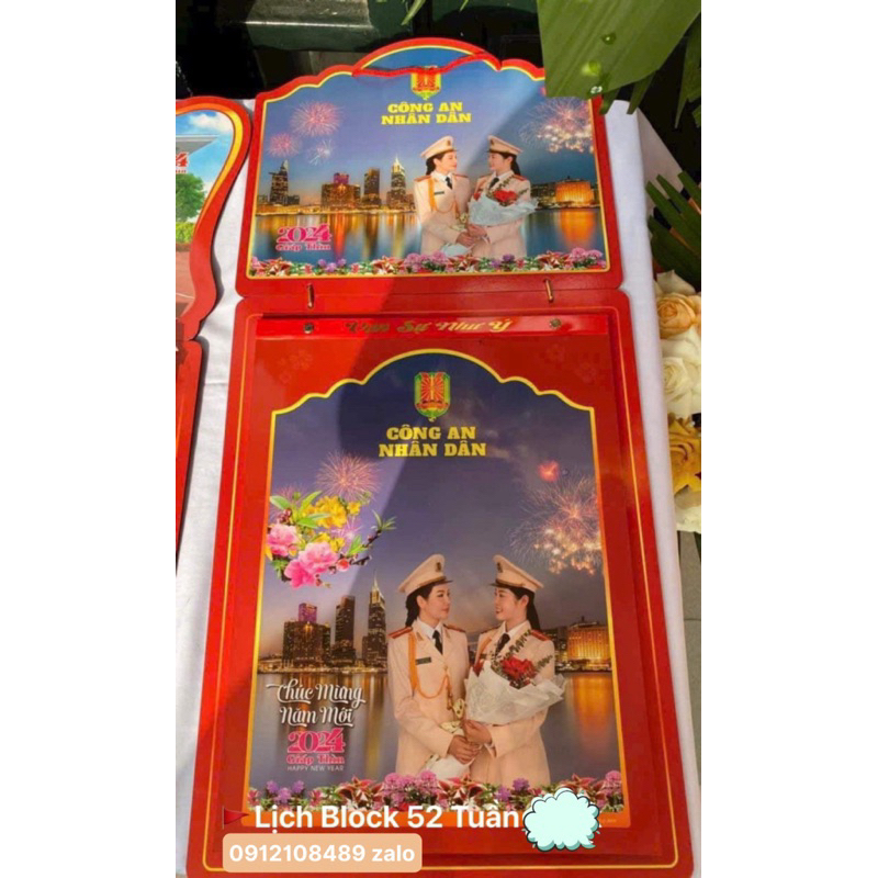 1 cuốn Lịch Blốc 52 tuần “Công an nhân dân” (khổ 31,5 x 42cm)