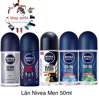 Lăn khử mùi nivea men,khô thoáng,ngăn ố,mát lạnh 50ml đàn ông đích thực