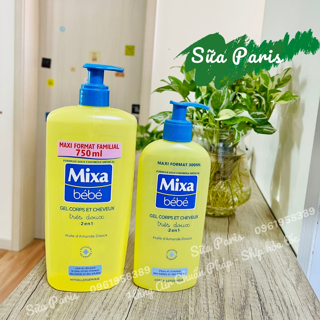 Sữa tắm Mixa bebe sữa tắm gội 2in1 dành cho trẻ từ sơ sinh_Sữa Paris Aderma