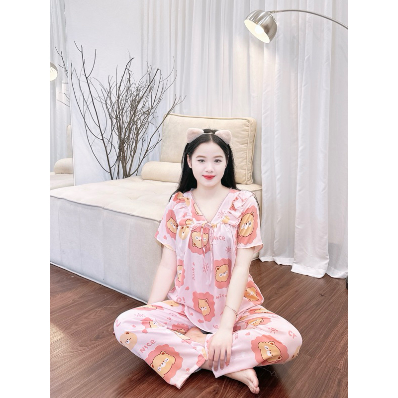 Tiệm nhà Mia - Bộ ngủ pyjama chất lụa mịn 2 mặt