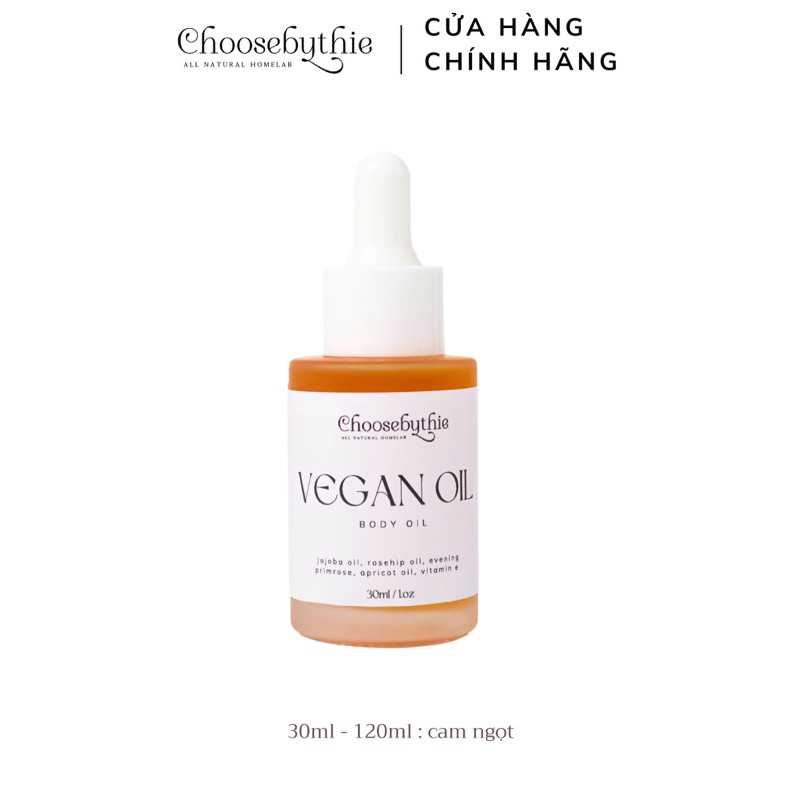 Body oil chiết xuất từ thiên nhiên handmade giúp da body căng bóng, ẩm mượt 30ml, 100ml - Choosebythie