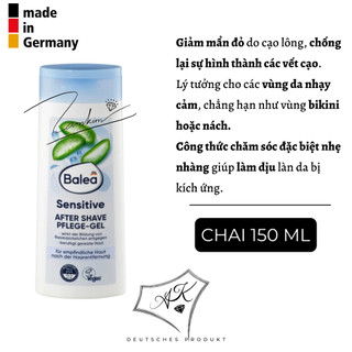 [ Hàng Đức ] Kem dưỡng sau wax,cạo lông Balea hàng nội địa Đức, cho da nhạy cảm - 150ml