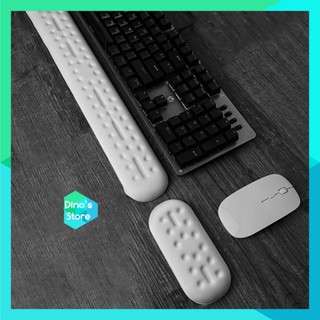 Đệm kê tay bàn phím đệm kê cổ tay bằng cao su non memory foam kiêm bàn di chuột mouse pad DinoStore  (OEM)