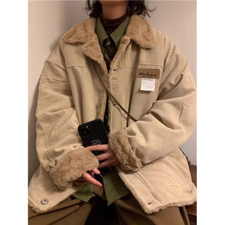 Áo khoác dạ nam lót lông cừu dày dặn ấm áp basic oversize, áo khoác nhung nam mùa thu đông phong cách Hàn Quốc 1423