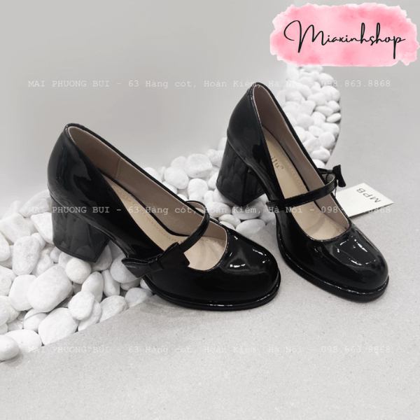 Giày gót vuông búp bê Mary Jane Mai Phương Bùi LOẠI 1 FULL HỘP