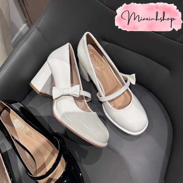 Giày gót vuông búp bê Mary Jane Mai Phương Bùi LOẠI 1 FULL HỘP