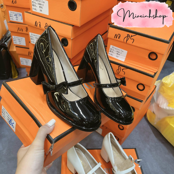 Giày gót vuông búp bê Mary Jane Mai Phương Bùi LOẠI 1 FULL HỘP