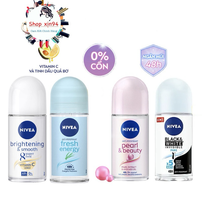 Lăn Ngăn Mùi NIVEA Dành Cho Nữ Ngăn Mùi ,Sáng Da ,Mờ Thâm50ml