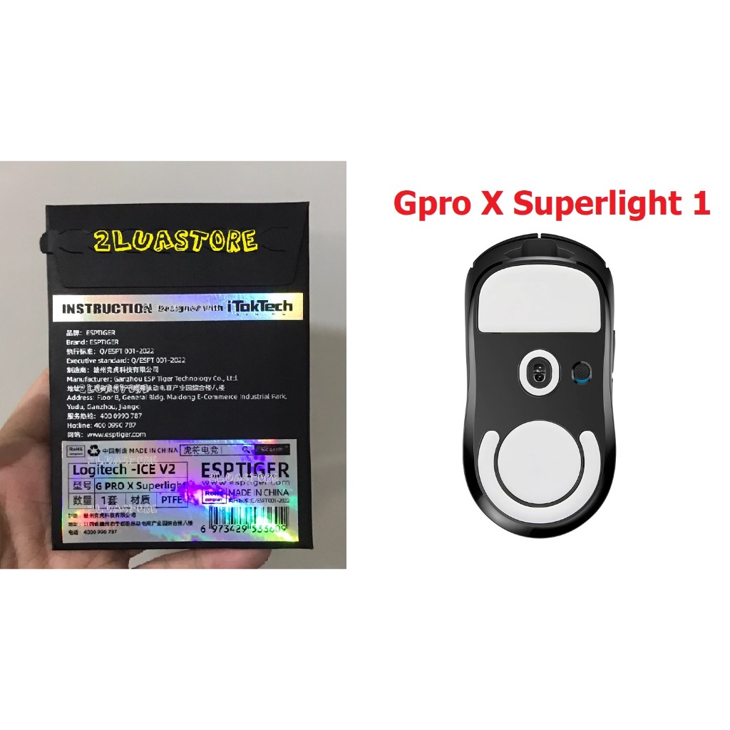 Tấm Mouse feet Tiger Ice Gpro X Superlight 2 | Feet Tiger Ice GPro Wireless | Feet Tiger Ice v2 chuột Logitech G304