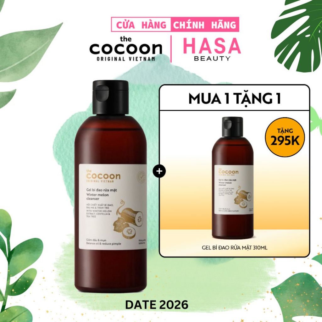 BIGSIZE - Gel Bí Đao Rửa Mặt Cocoon 310ml | Giảm Mụn và Dầu Hiệu Quả