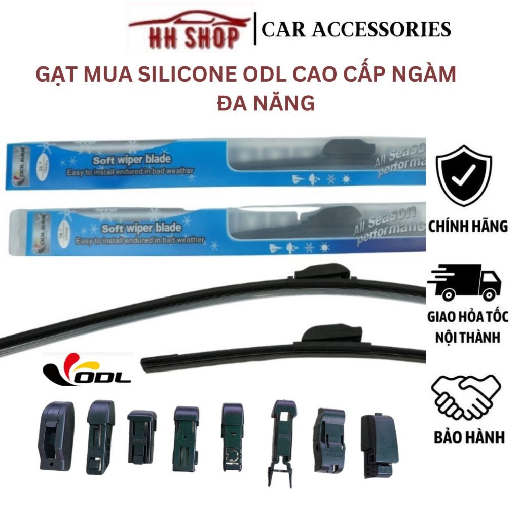 Gạt mưa ô tô VOLKSWAGEN chuẩn theo xe - Gạt mưa Silicone ODL Đài Loan ngàm đa năng TIGUAN, POLO .... Bảo hành 5Th