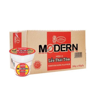 mì ly Modern hương vị lẩu thái tôm - thùng 24 ly
