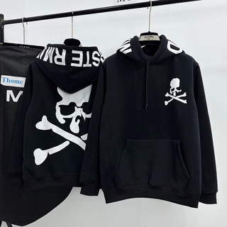  Áo khoác hoodie Khóa Zip nam nữ Phillip Plein nỉ chân cua in đầu lâu xương chéo hai mặt zip ống tay 