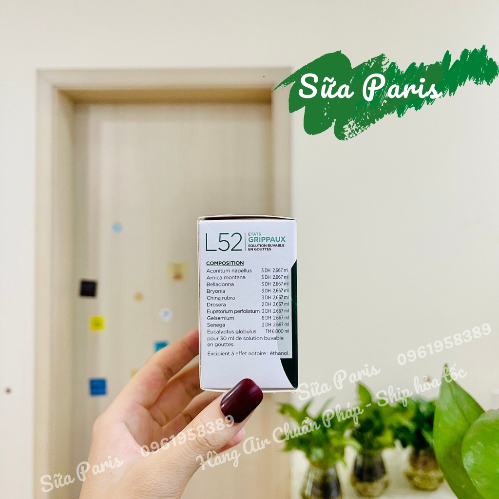 Thảo dược L52 dành cho mẹ bầu, cho con bú, trẻ em trên 2 tuổi_Sữa Paris Aderma