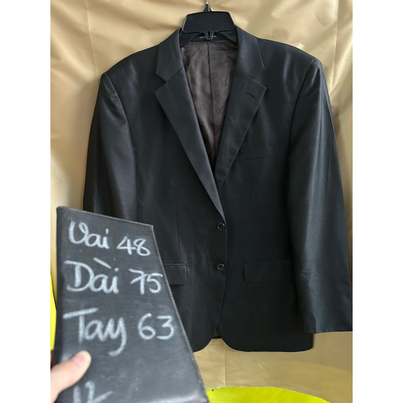 ❣️Áo Vest Blazer Nam Xám Đen( vải hơi lấp lánh) ~1m75 2 lớp- 2hands🍁Hàng Si Hàn Quốc> 🌵