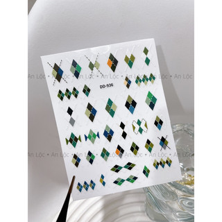 stiker dán móng mẫu kẻ