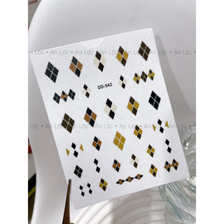 stiker dán móng mẫu kẻ