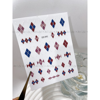 stiker dán móng mẫu kẻ