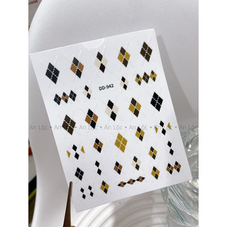 stiker dán móng mẫu kẻ
