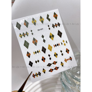 stiker dán móng mẫu kẻ