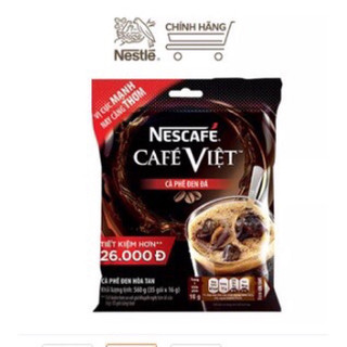 Cà phê hòa tan NESCAFÉ CAFÉ VIỆT Cà Phê Đen Đá (túi/bịch 35 gói x 16g)[Date mới nhất]