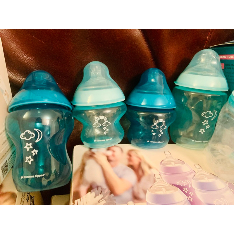 Bình Tommee Tippee set tím/xanh