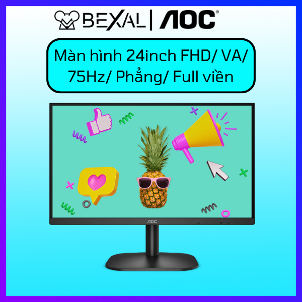Màn Hình Máy Tính AOC 24B2XHM/74 24inch 22inch Full HD 75Hz 6ms VA Bexal AOC02